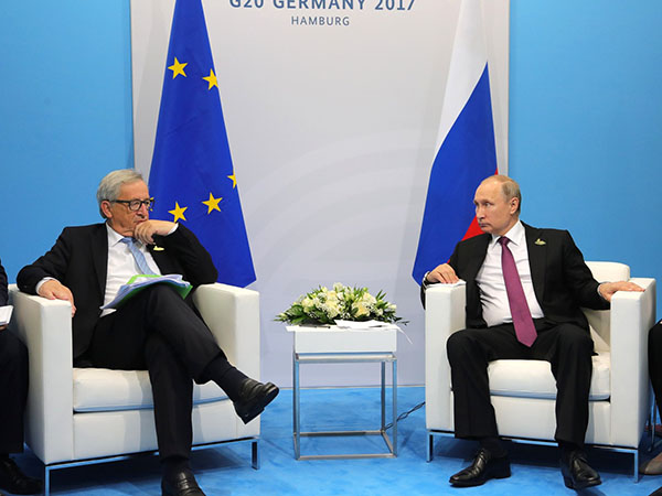 Jean-Claude Juncker and Vladimir Putin (2017-07-08)