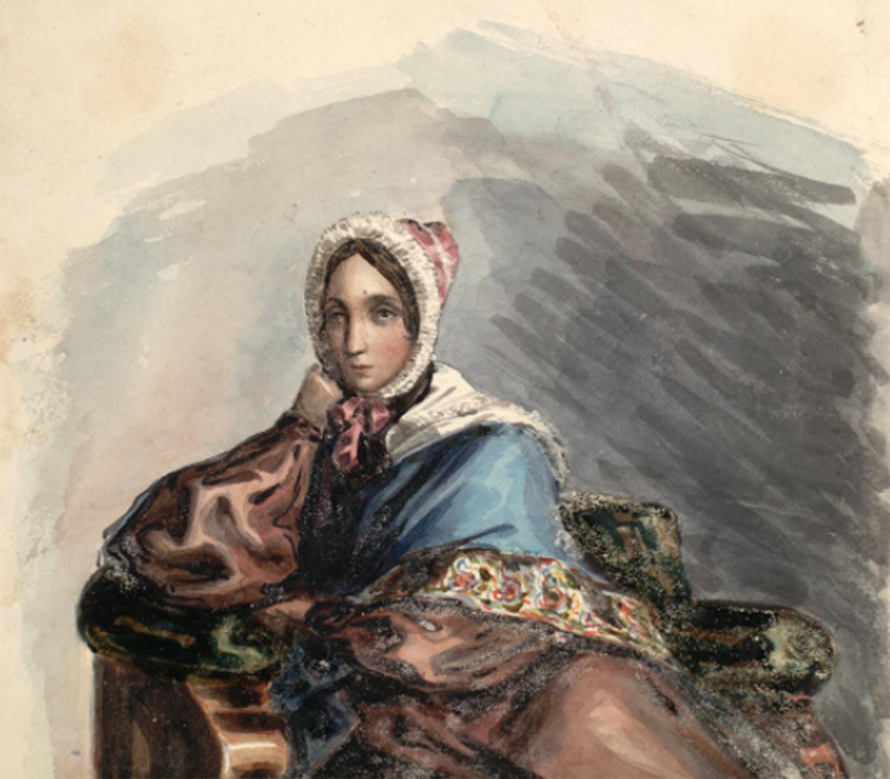 Painted portrait of Varvara A. Bakhmeteva, 1830