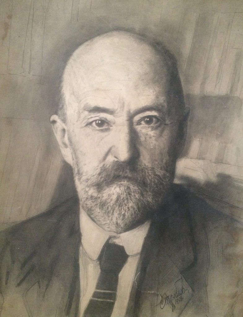Charcoal portrait of Alexander Presniakov