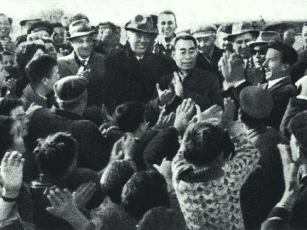 Photo of Zhou En Lai visiting Albania in 1963, links to news item about reflections from six students at Columbia University who used the Wilson Center's Digital Archive in their own work as part of an advanced seminar (“Eastern Europe’s Cold War”) taught by Elidor Mëhilli, the curator of the document dossier