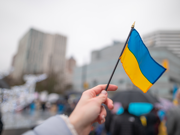 Ukrainian flag. Image links to event page.