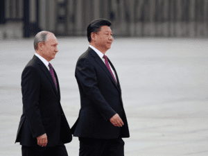 Vladimir Putin and Xi Jinping. Image links to event page.