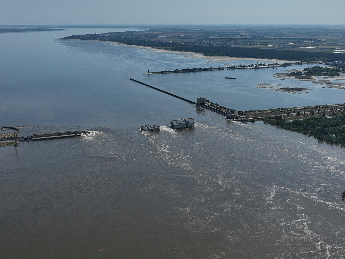 Collapsed Khakhova Dam in Nova Khakhova
