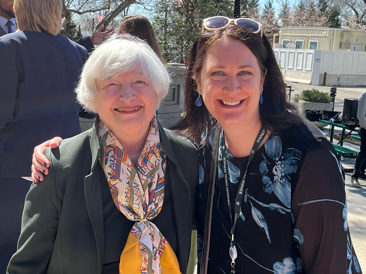 Heidi Kronvall and Janet Yellen