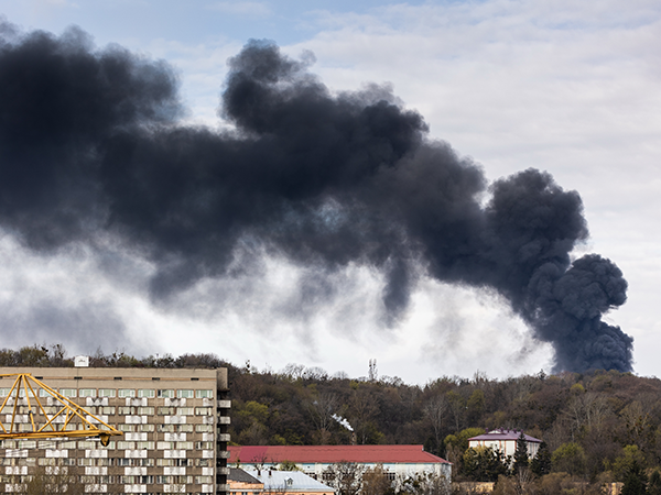 Smoke in the air in Ukraine. Image links to event page.