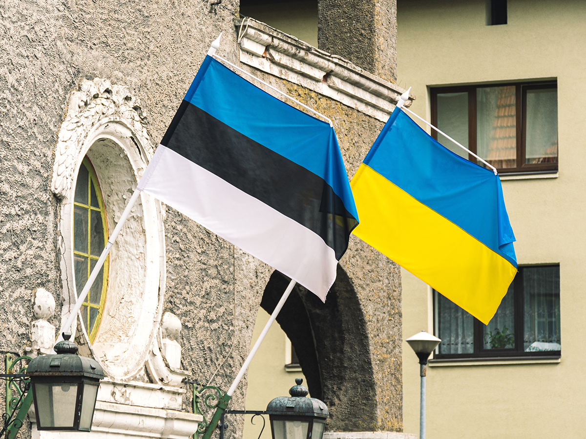 Estonian and Ukrainian flags. Image links to event page.