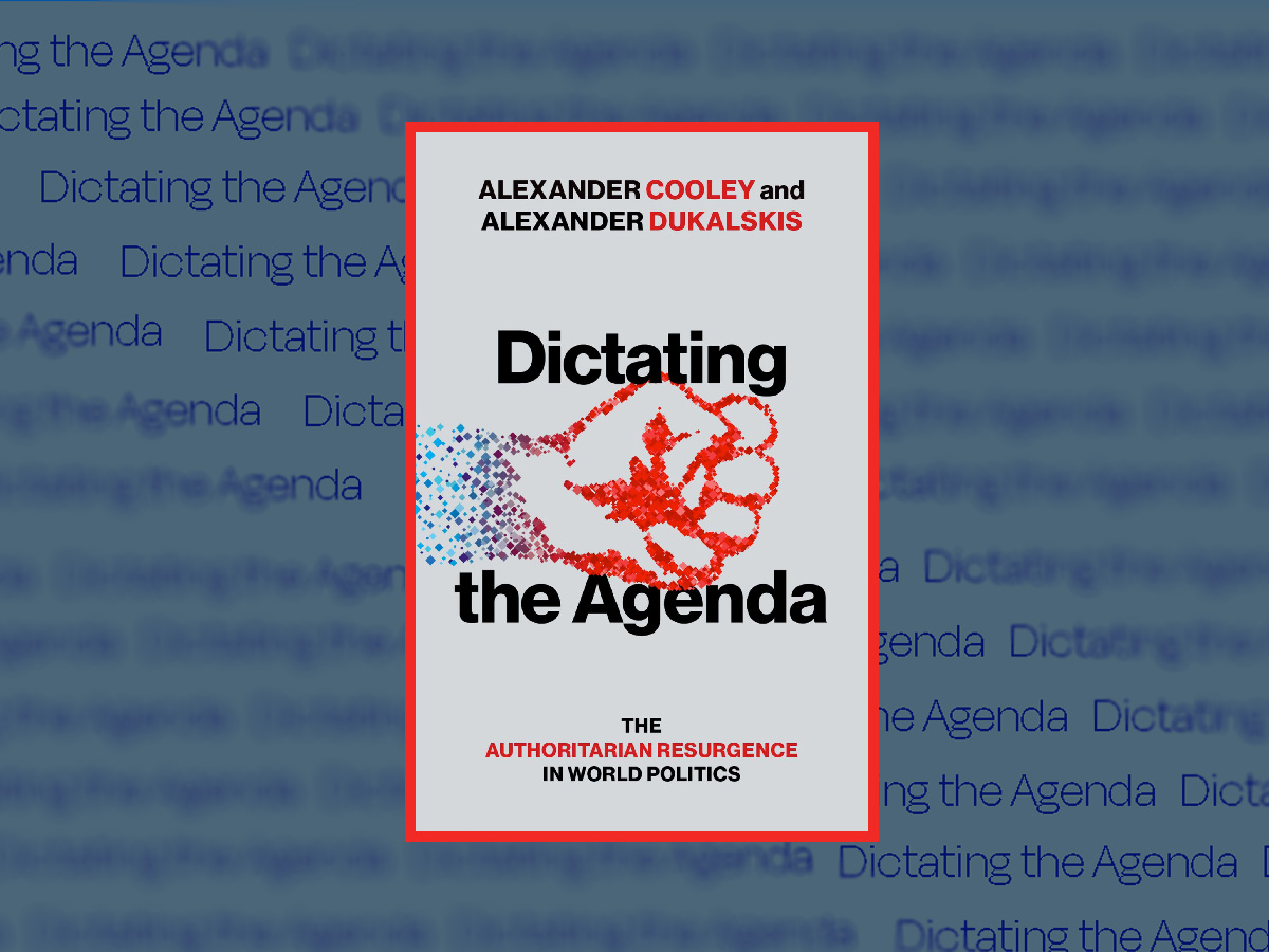 Dictating the Agenda book cover. Image links to event page.