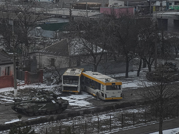 cropped-for-web-1 Photo of a 2004 painting called Bulldozer Exhibition. The original is enamel on cardboard, 27-1/2 x 39-3/8 in.