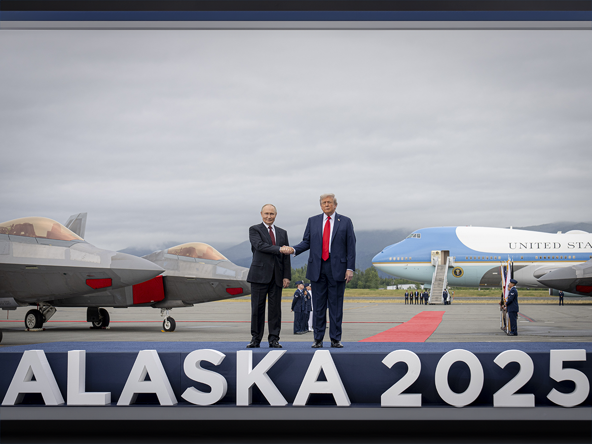 2026-02-03 Vacroux:Malik Talk Trump and Putin at the Alaska 2025 summit. Image links to event page.