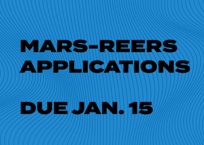Reminder: MARS-REERS Applications Due on January 15
