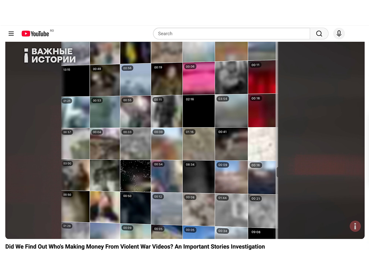 Footage from the video about Irina's latest investigation, in which she used OSINT techniques to find dozens of videos documenting war crimes committed by Russian soldiers, identified the distributors of this content, and spoke with them.